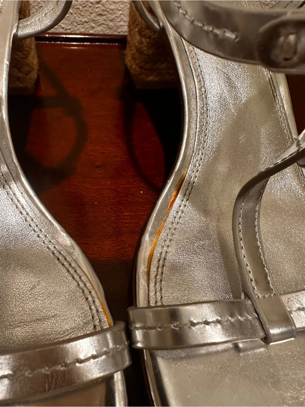 Silver Tory Burch heels